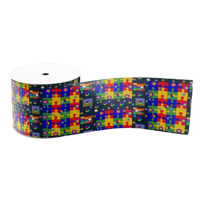Gros-grain puzzles décoratifs en ruban (Bobine)