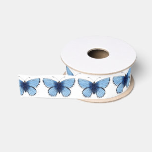 Gros-grain Ruban 1,5po - Papillon bleu