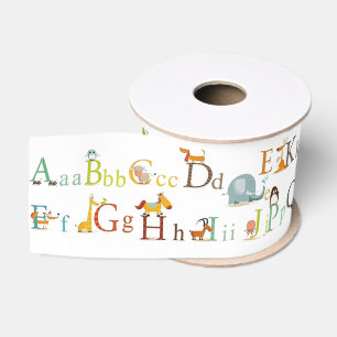 Gros-grain Ruban 3" - Alphabet