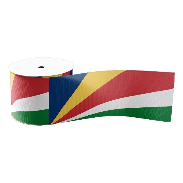 Gros-grain Ruban aux couleurs des Seychelles (Bobine)