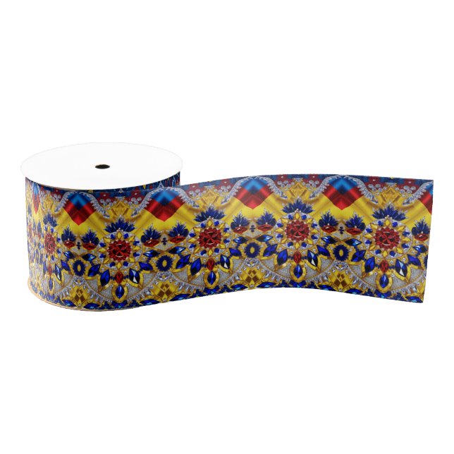 Gros-grain Ruban aux couleurs roumaines (Bobine)