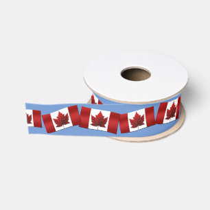 Gros-grain Ruban Canada - Drapeau - Étiquette Canada