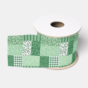 Gros-grain Ruban Chic Shamrock Faux Patchwork