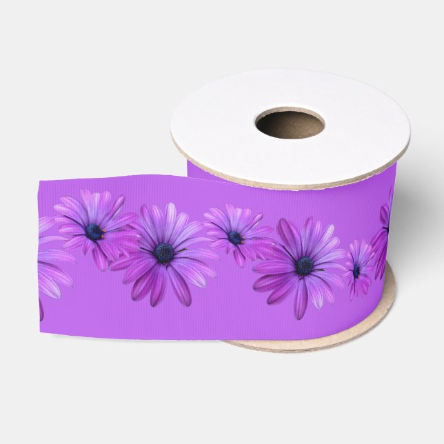 Gros-grain Ruban Daisy Ruban Customisé Violet Flower Ribbon (Bobine)