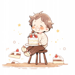 Gros-grain Ruban d'anniversaire joyeux - Cartoon Anniversaire