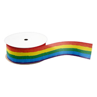 Gros-grain Ruban d'arc-en-ciel de fierté de LGBT