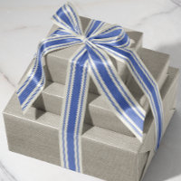 Ruban de bande à ruban bleu doux et blanc cassé