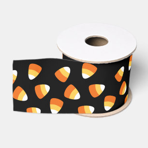 Gros-grain Ruban de bonbons noirs Halloween