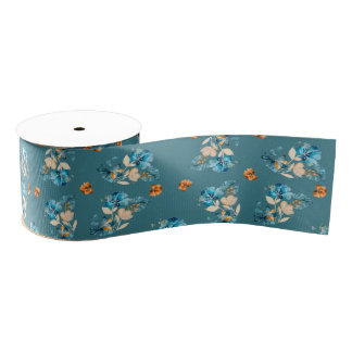 Gros-grain Ruban de conception florale