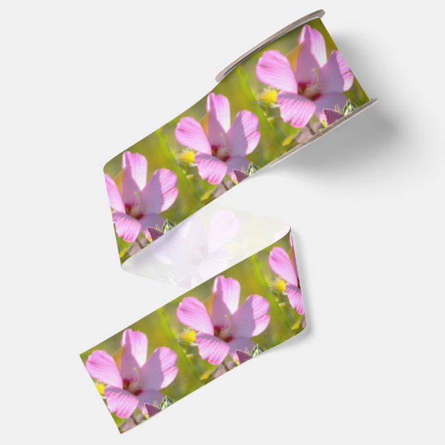 Gros-grain Ruban de fleur rose (Dos)