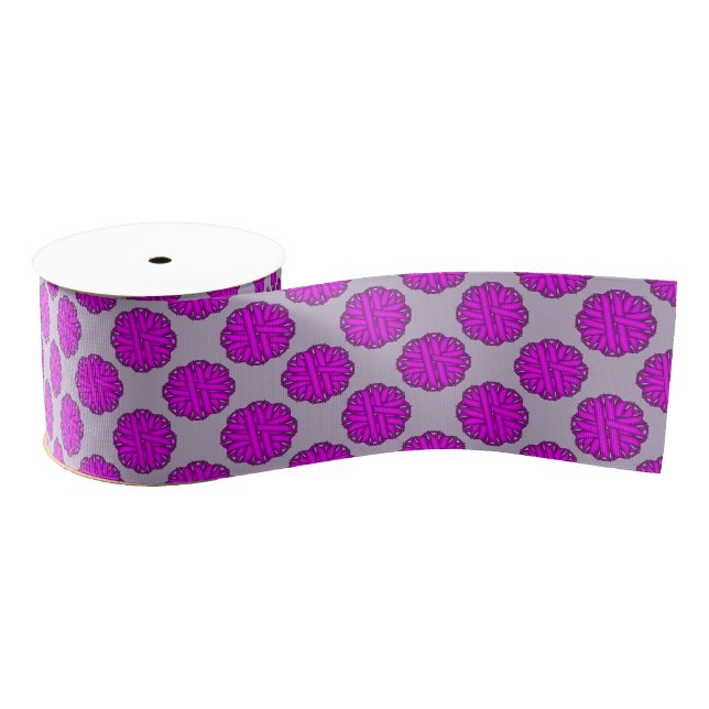 Gros-grain Ruban de fleurs violettes par Kenneth Yoncich (Bobine)