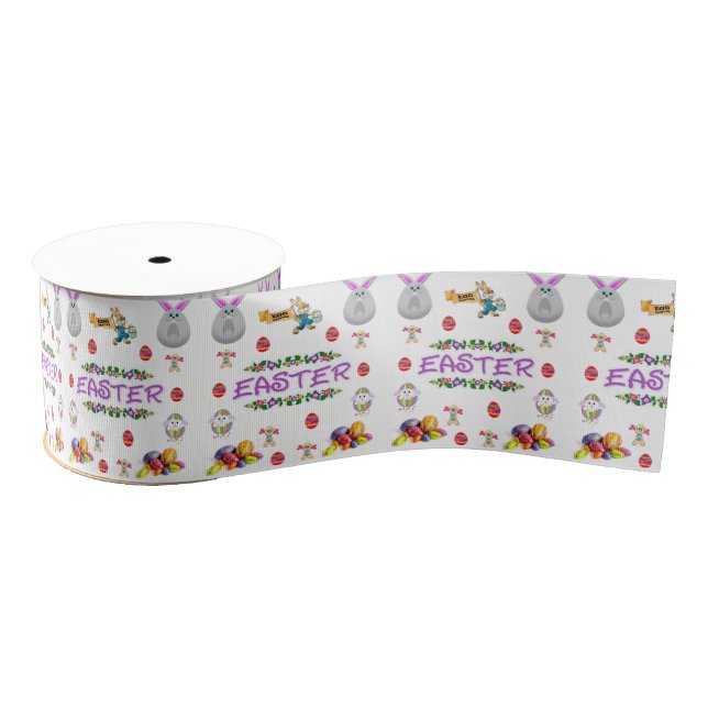 Gros-grain ruban de lapin de pâques (Bobine)
