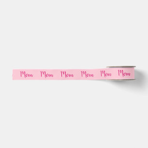 Gros-grain Ruban de maman en texte rose foncé sur le ruban