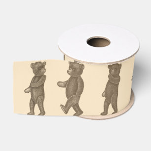 Gros-grain Ruban de marche vintage mignon de nounours