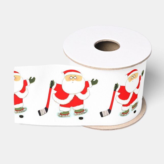 Gros-grain Ruban de Noël en satin hockey (Bobine)