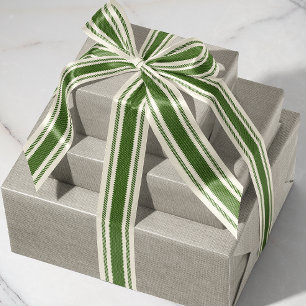 Gros-grain Ruban de ruban blanc et vert forêt