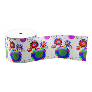 Gros-grain ruban décoratif cercles abstraits
