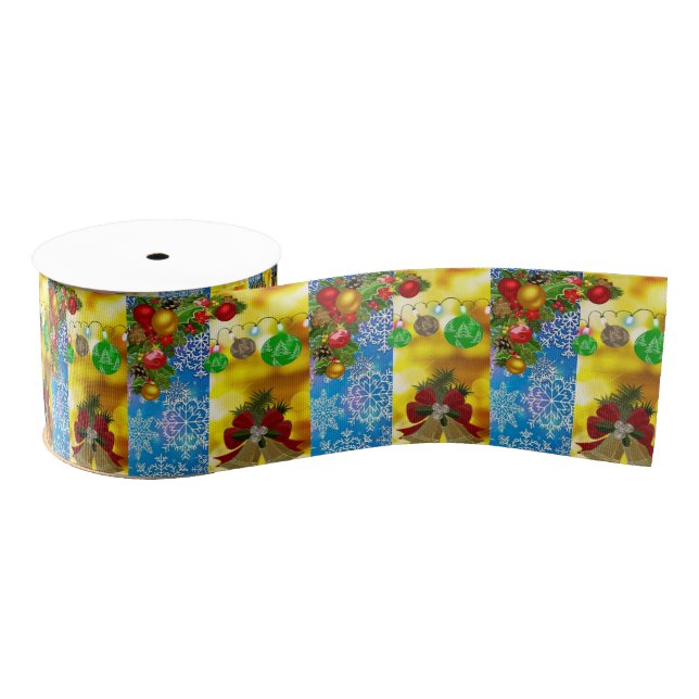 Gros-grain Ruban décoratif de Noël (Bobine)