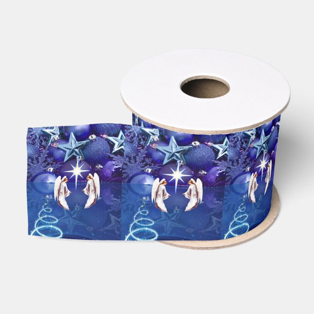 Gros-grain Ruban décoratif de Noël, Ange de Noël (Bobine)