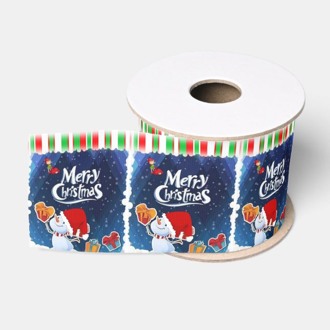 Gros-grain Ruban décoratif de Noël, Joyeux Noël (Bobine)