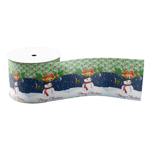 Gros-grain Ruban décoratif de Noël, Joyeux Noël (Bobine)