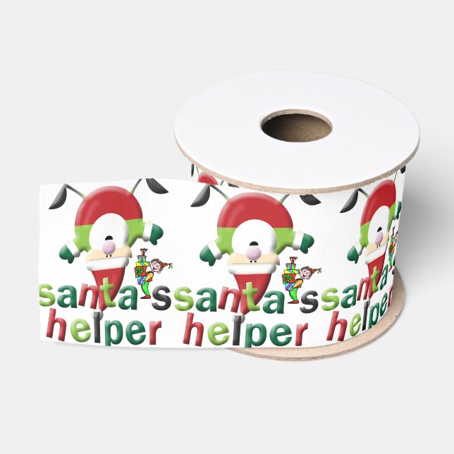 Gros-grain Ruban décoratif de Noël, Père Noël (Bobine)