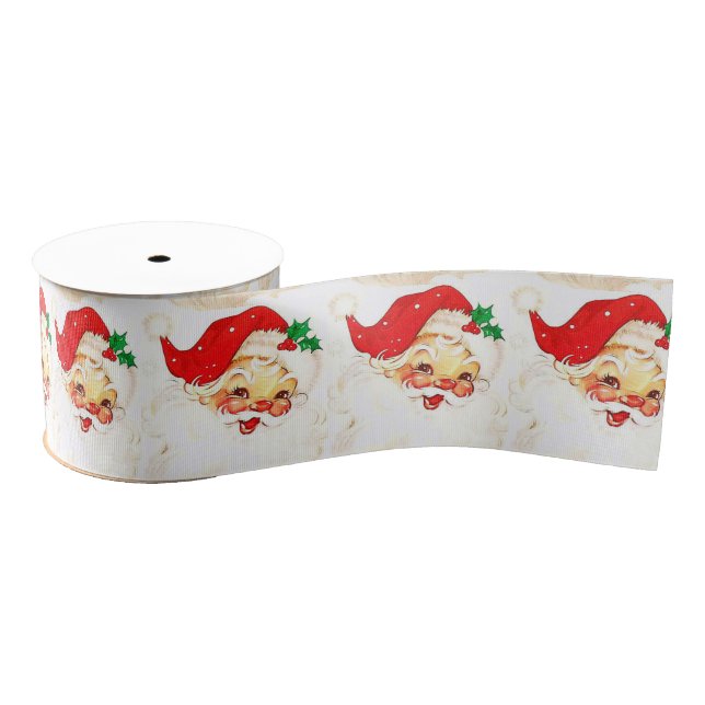Gros-grain Ruban décoratif de Noël, Père Noël (Bobine)