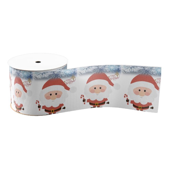 Gros-grain Ruban décoratif de Noël, Père Noël (Bobine)