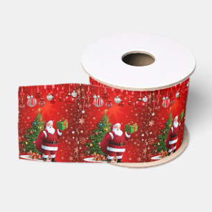 Gros-grain Ruban décoratif de Noël, Père Noël