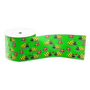Gros-grain ruban décoratif enfants ladybugs