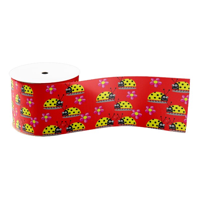 Gros-grain ruban décoratif enfants ladybugs (Bobine)