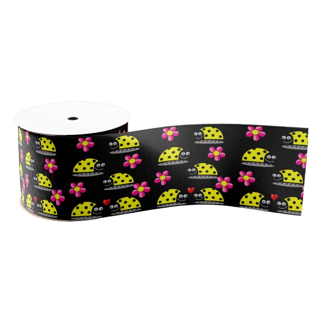 Gros-grain ruban décoratif enfants ladybugs (Bobine)