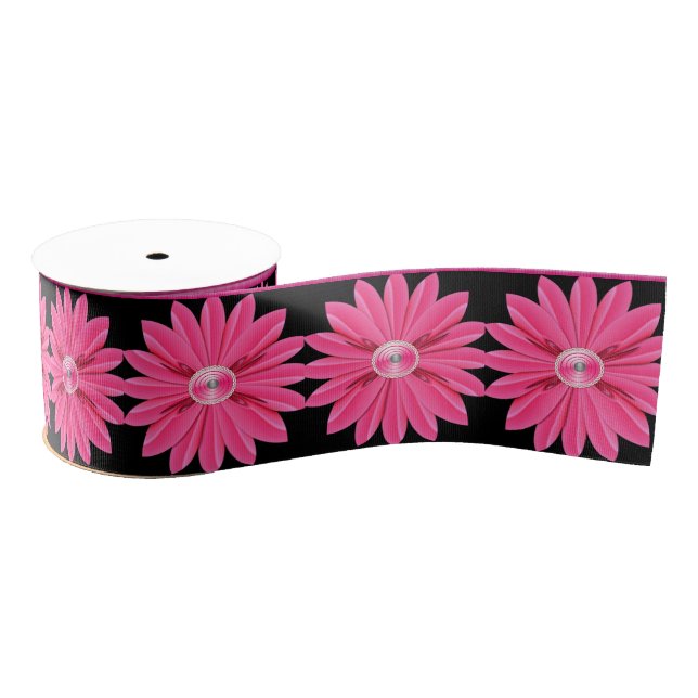 Gros-grain ruban décoratif floral (Bobine)