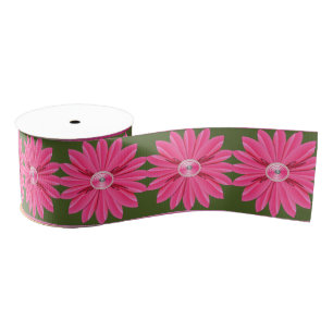 Gros-grain ruban décoratif floral