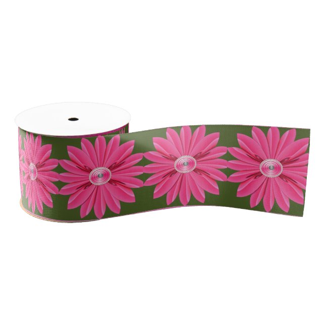 Gros-grain ruban décoratif floral (Bobine)