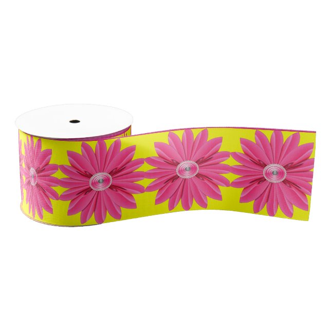 Gros-grain ruban décoratif floral (Bobine)
