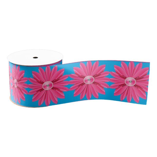 Gros-grain ruban décoratif floral (Bobine)