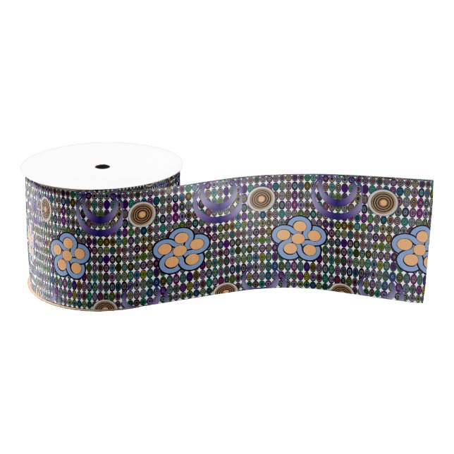 Gros-grain ruban décoratif floral (Bobine)