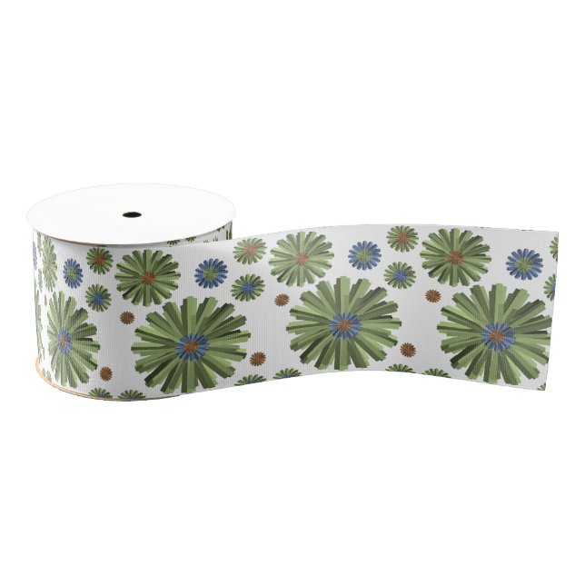 Gros-grain ruban décoratif floral (Bobine)