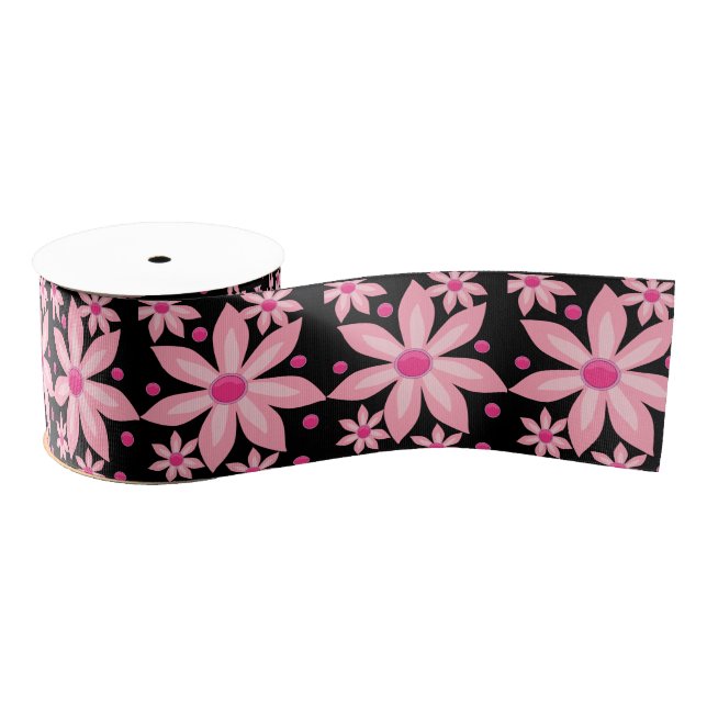 Gros-grain ruban décoratif floral (Bobine)