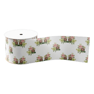 Gros-grain ruban décoratif floral
