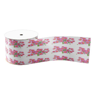 Gros-grain ruban décoratif floral