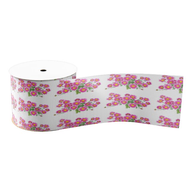 Gros-grain ruban décoratif floral (Bobine)