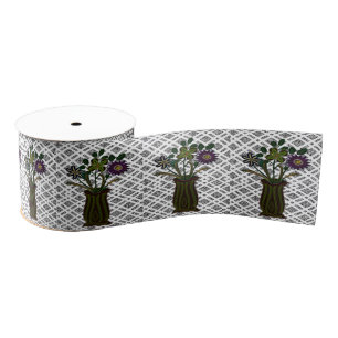 Gros-grain ruban décoratif floral