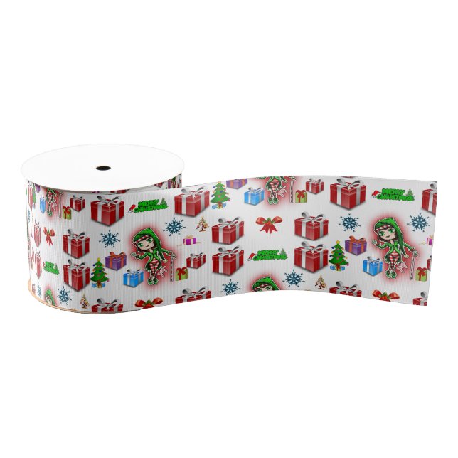 Gros-grain ruban décoratif noël (Bobine)