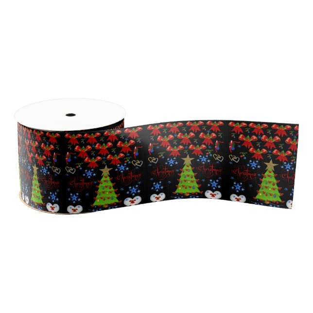 Gros-grain ruban décoratif noël (Bobine)