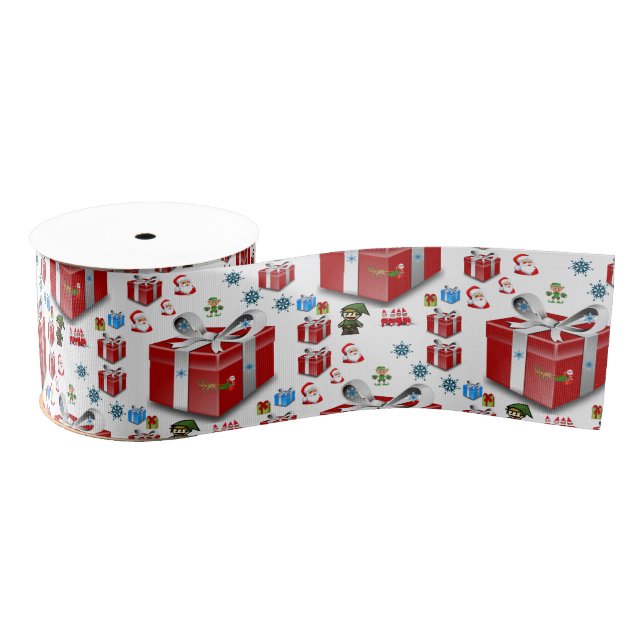 Gros-grain ruban décoratif noël (Bobine)