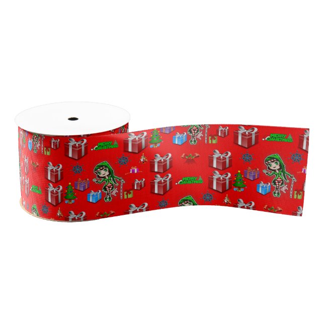 Gros-grain ruban décoratif noël (Bobine)