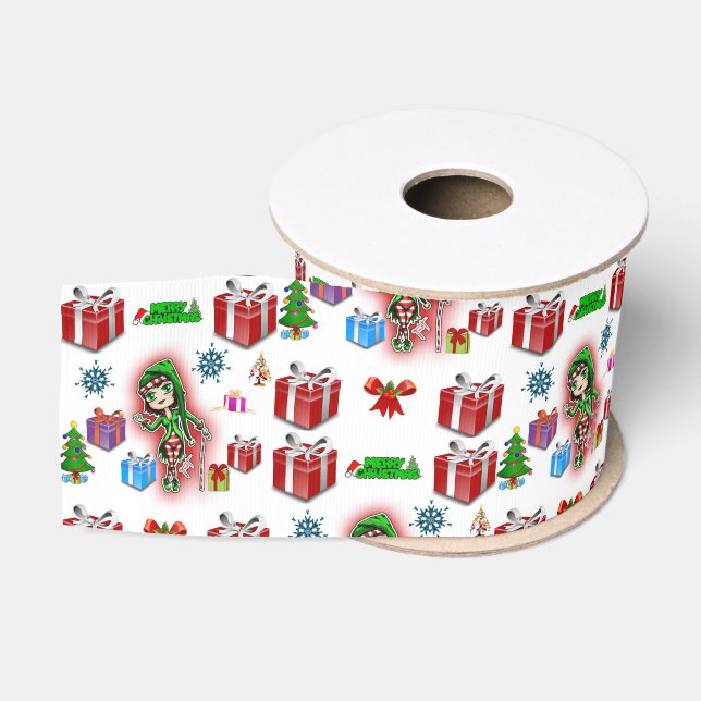 Gros-grain ruban décoratif noël (Bobine)