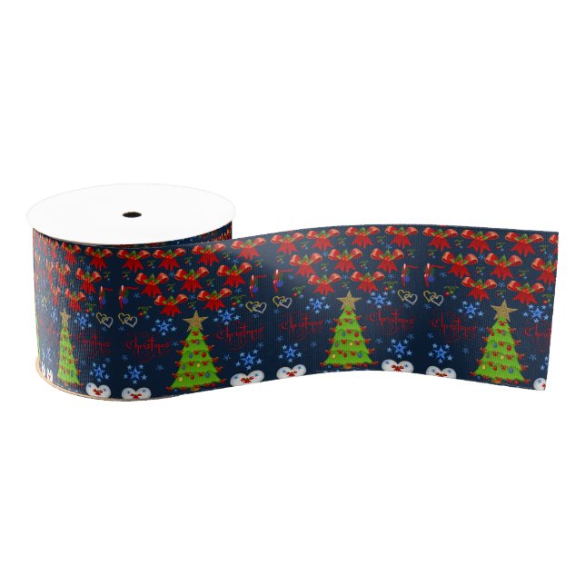Gros-grain ruban décoratif noël (Bobine)